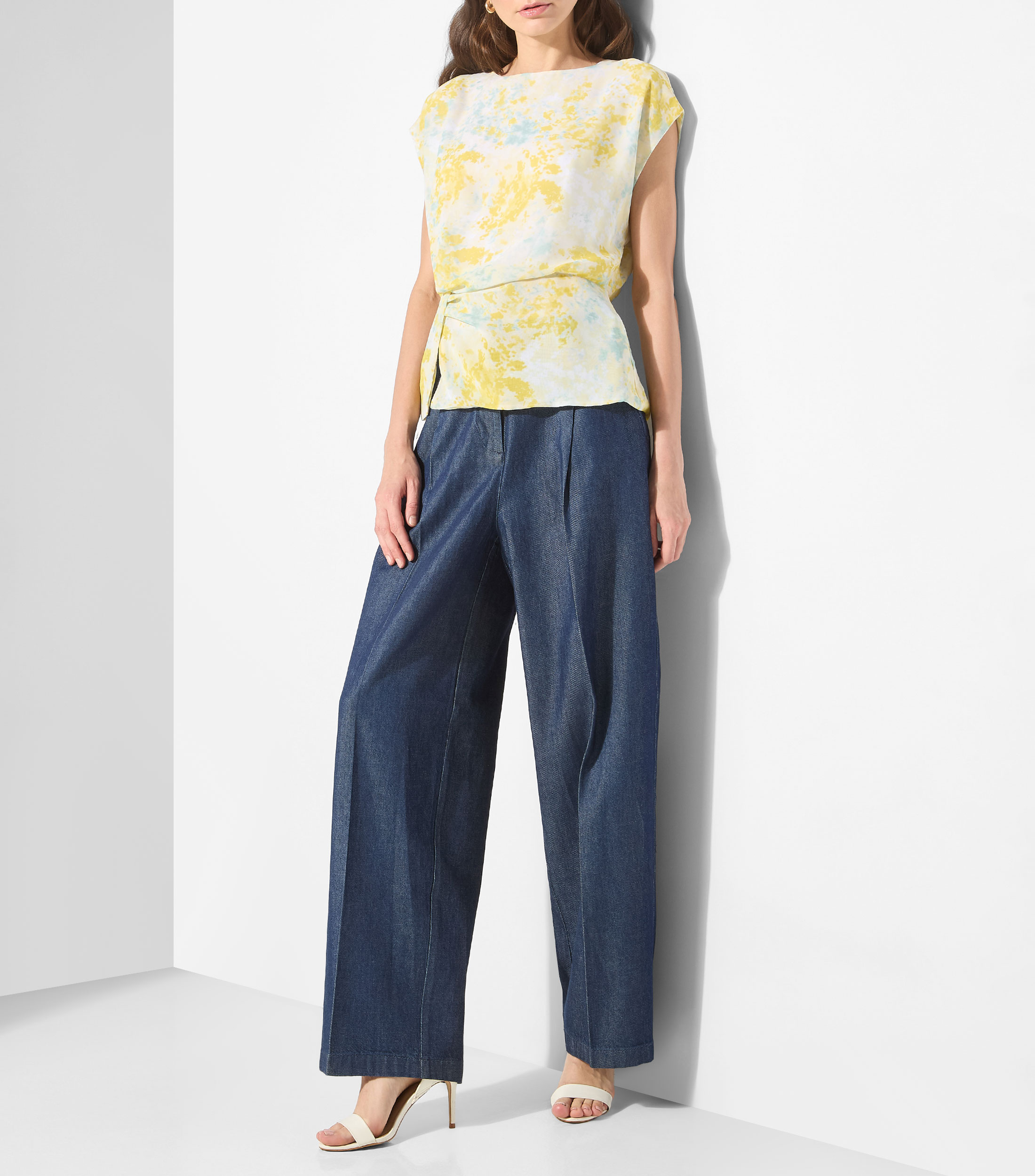 Blusa estampado manga corta Mujer